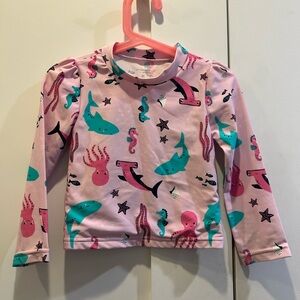 Carter’s Kids Sea Life Rashguard - Pink and Teal